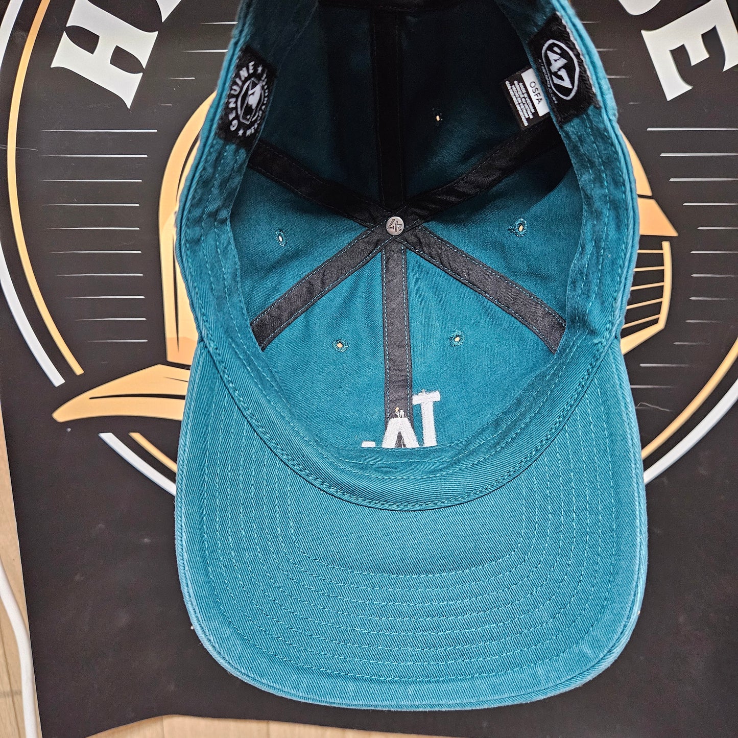 Los Angeles Dodgers 47 Brand Dad Hat Cap Strap Back Green Clean Up