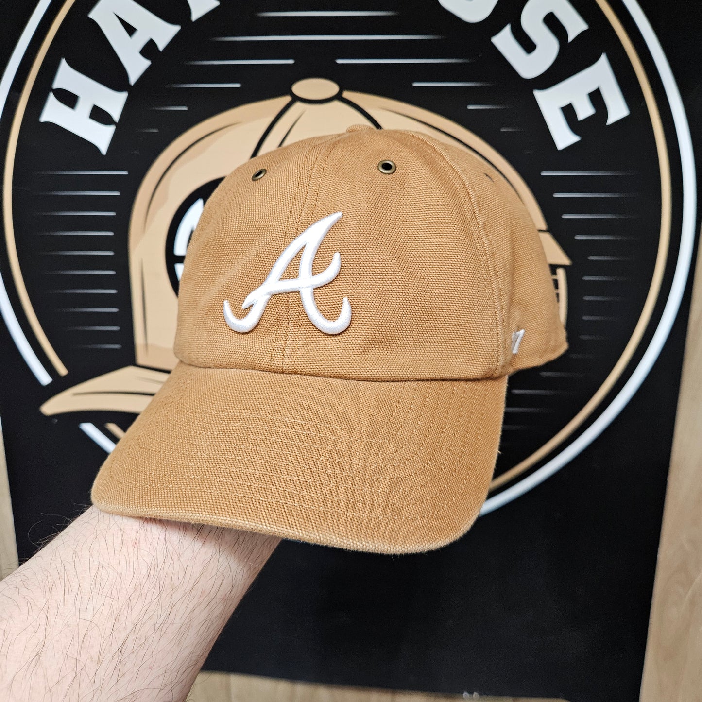 Atlanta Braves '47 Brand Carhartt Strap Back Brown Canvas Colab One Size