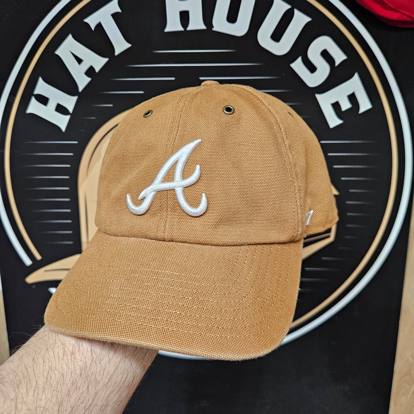 Atlanta Braves '47 Brand Carhartt Strap Back Brown Canvas Colab One Size