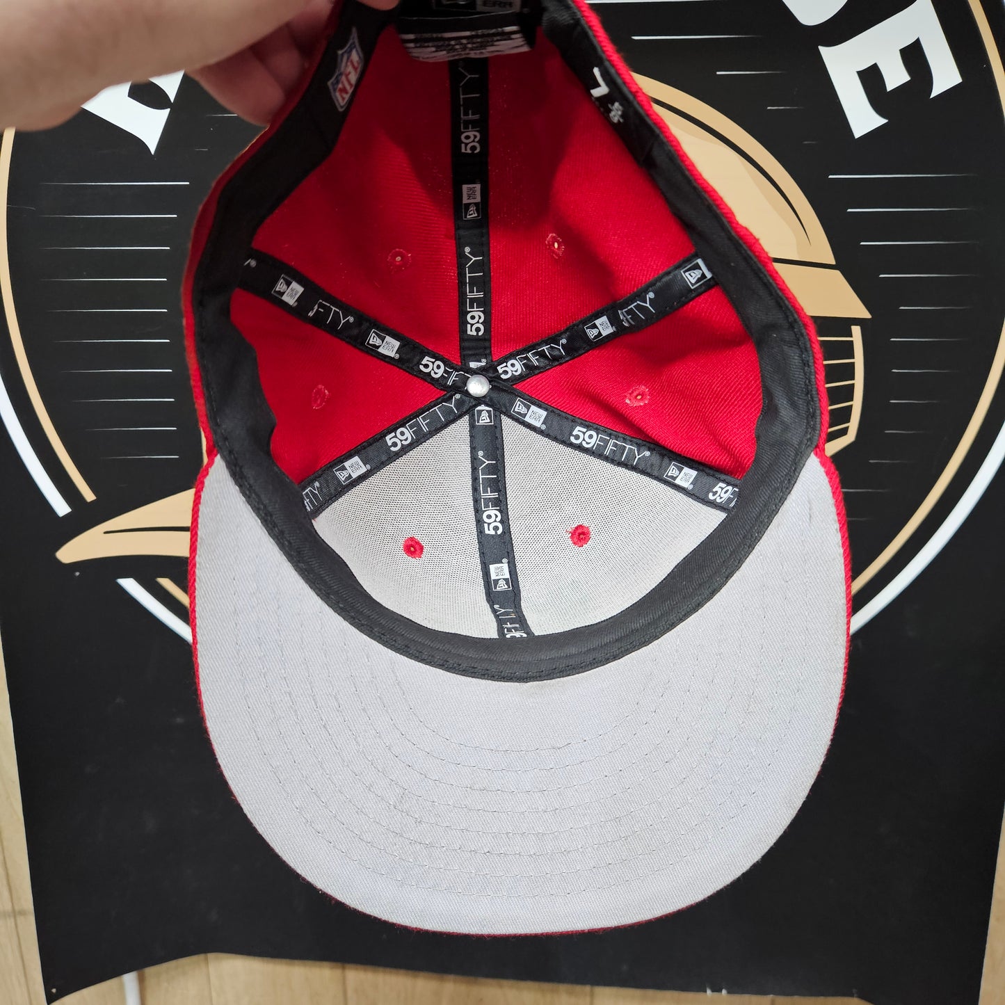 Las Vegas Raiders Hat New Era Size 7 5/8 Fitted 59Fifty Red