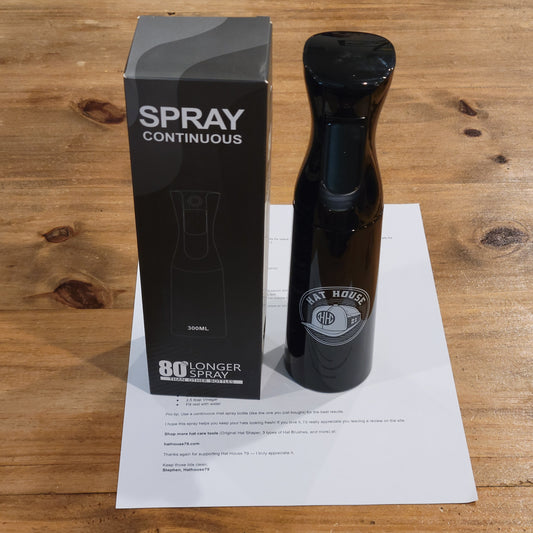 Hat Shaping & Cleaning Starter Pack S/M Hat Shaper 3 Pack Brushes Spray Bottle w/ Formula