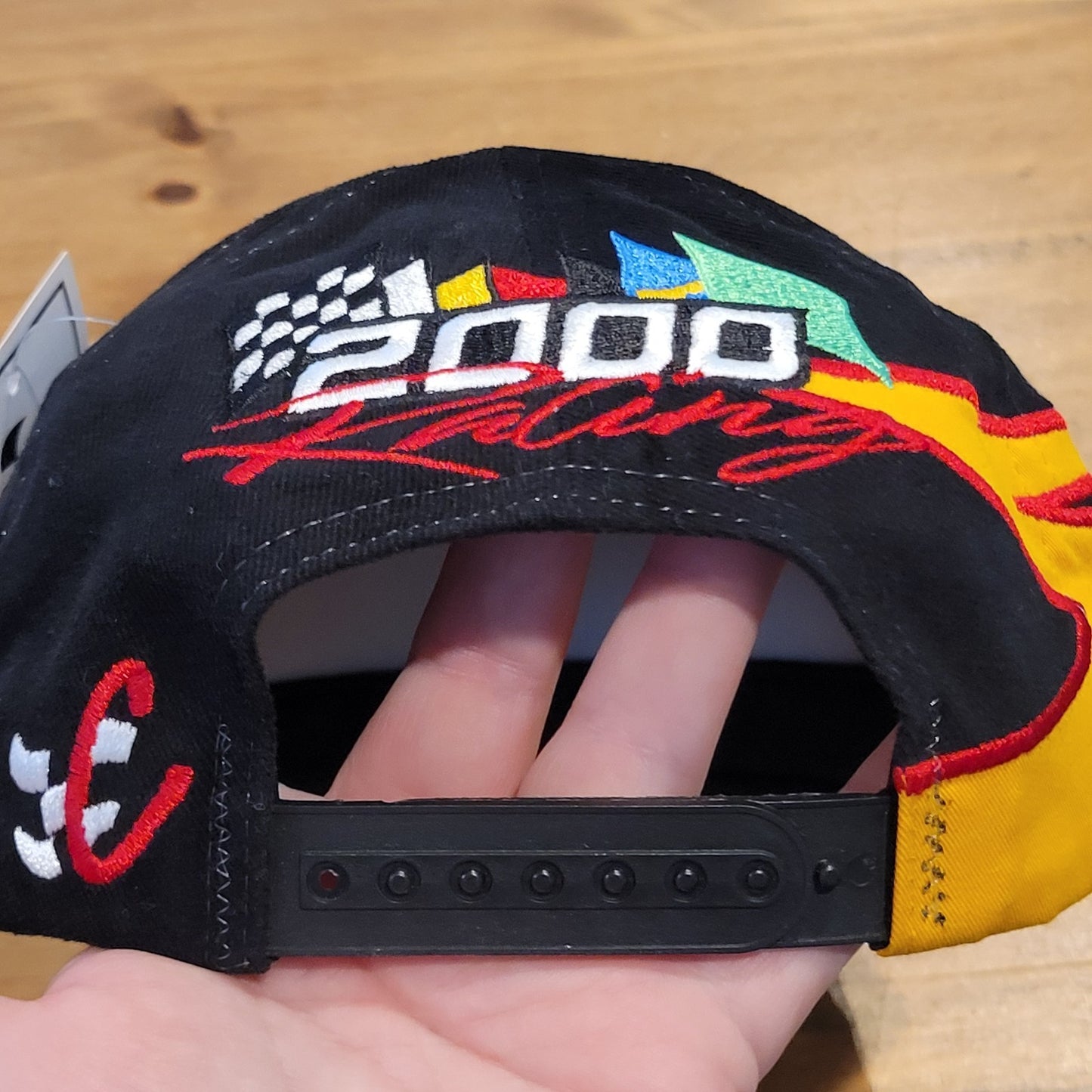 Vintage NASCAR 2000 Hat Snapback Big Logo Flame Jagged 90s One Size Adjustable