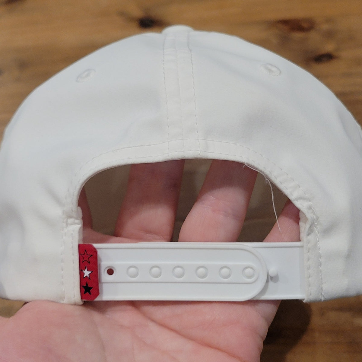 Puma Golf Hat Cap Snapback White Rope Pars & Stripes PVC Round Patch Logo