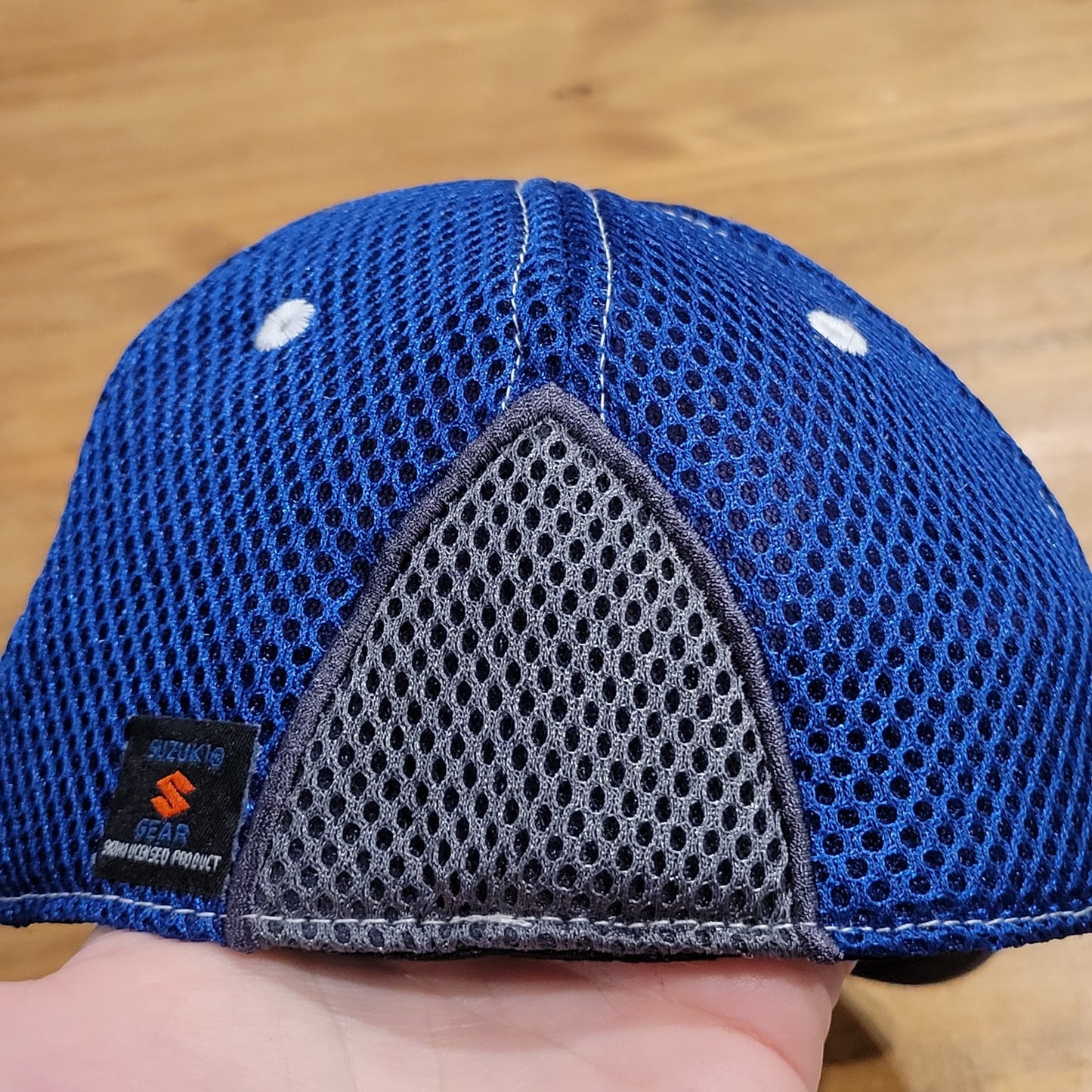Suzuki Marine Hat Size M/L Flex Stretch Fitted Fish Boat Motor Fitted Gray Blue
