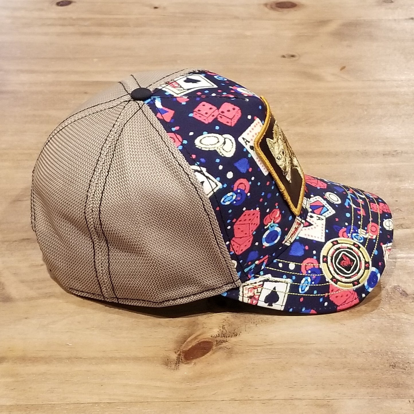 Goorin Bros Poker Face Hat Cap Snapback Cards Vegas Gambling Hyena Patch Limited