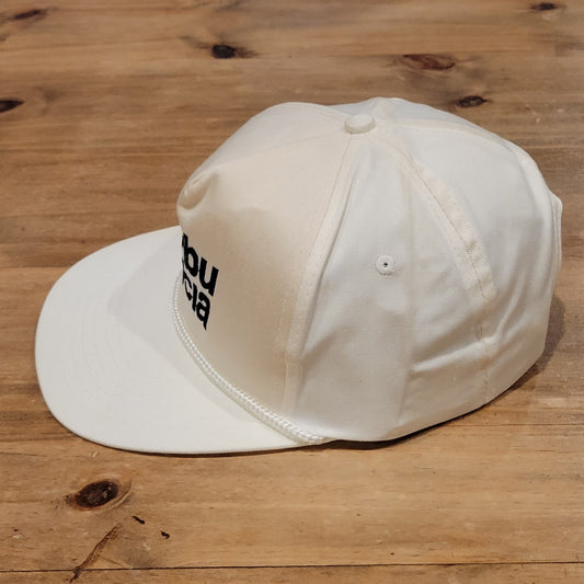 Vintage Abu Garcia Fishing Hat Snapback White Rope Reel 90s One Size