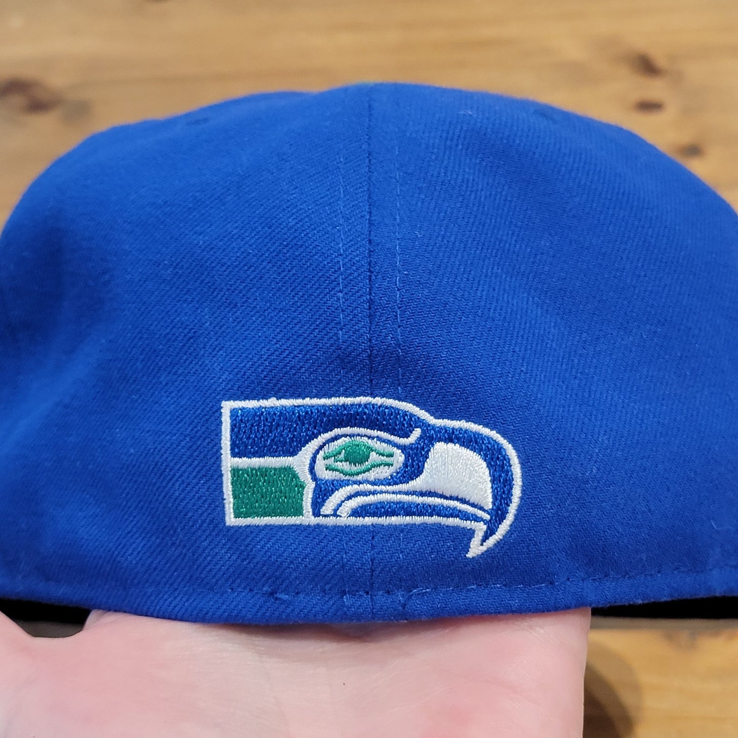 Seattle Seahawks Hat New Era Size 7 1/8 Fitted 59Fifty NFL Blue Green