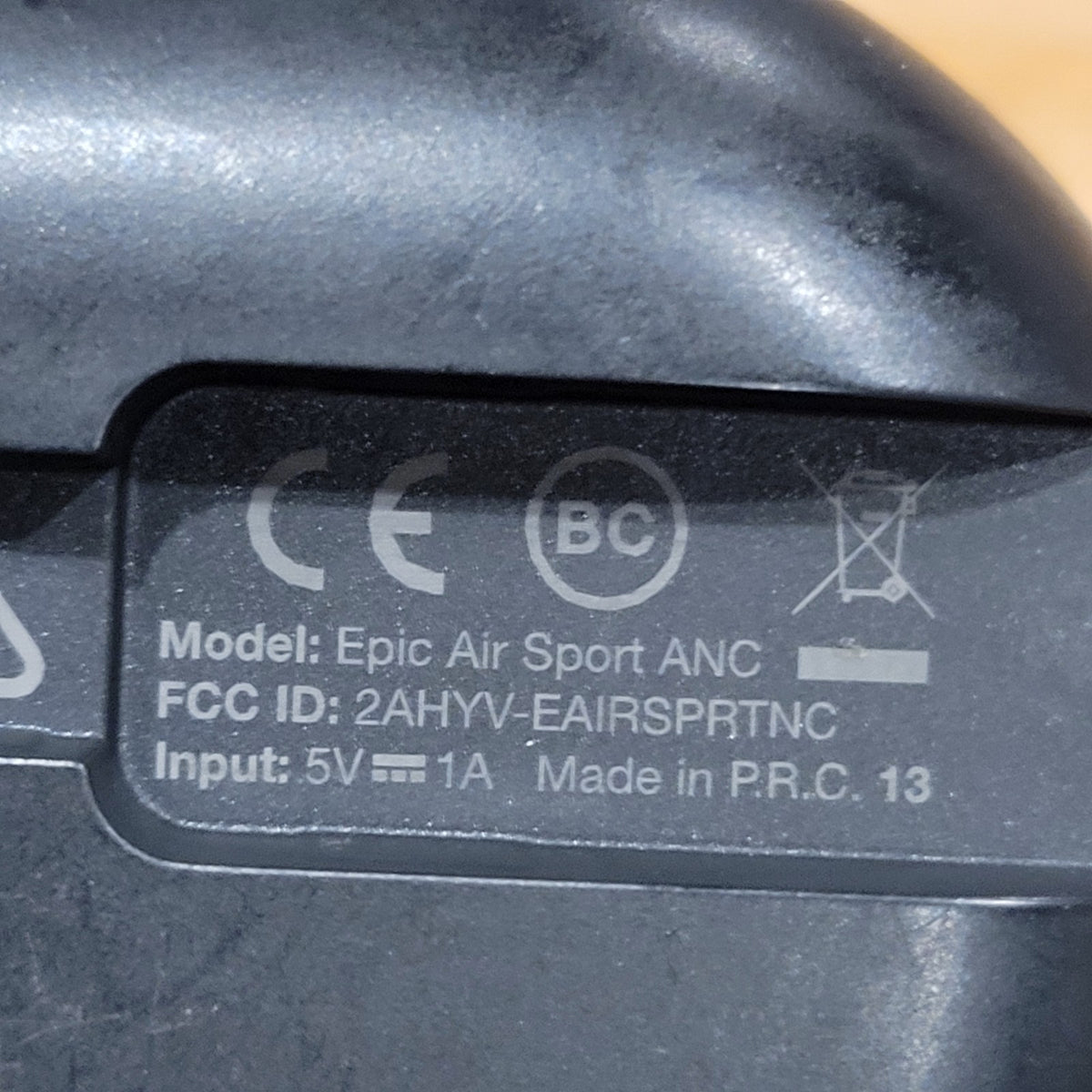 Jlab Epic Air Sport ANC Noise Canceling Over Ear Hook Gym Running Black