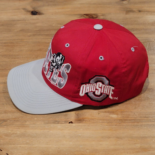 Vintage Ohio State Buckeyes Hat Snapback G-Cap Wave Spell Out Logo Brutus 90s