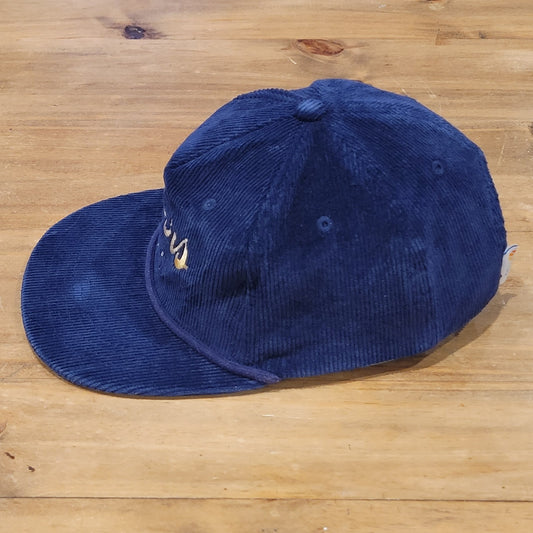 Coors Beer Corduroy Hat Cap Strap Back Blue Rope Vintage Style Retro One Size