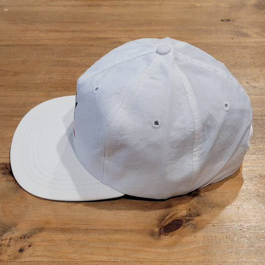 Vintage Camelback Golf Hat Texace Strap Back White One Size 80s 90s Golfer Nylon