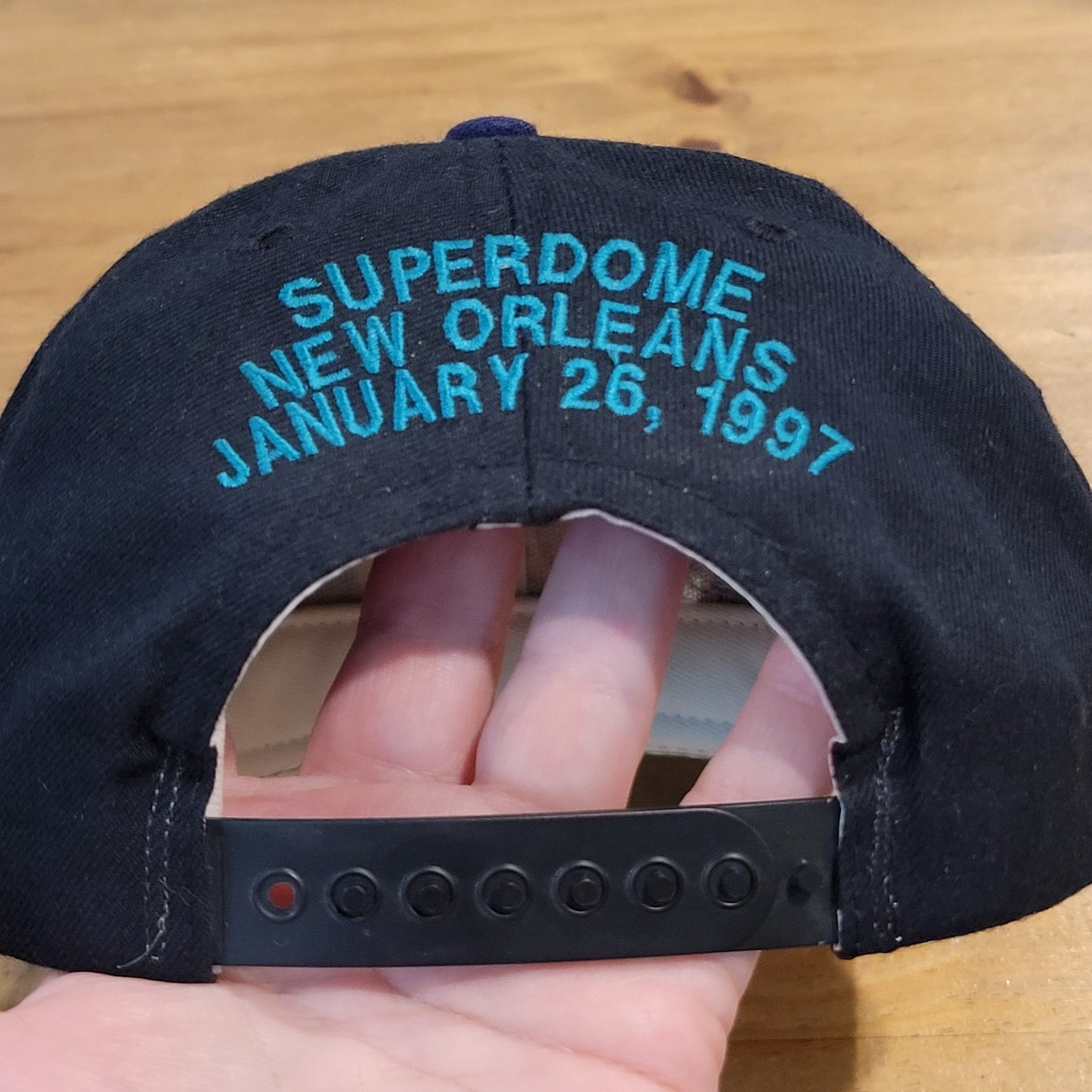 Vintage Super Bowl XXXI Hat Snapback Black Black Superdome Green Bay Packers