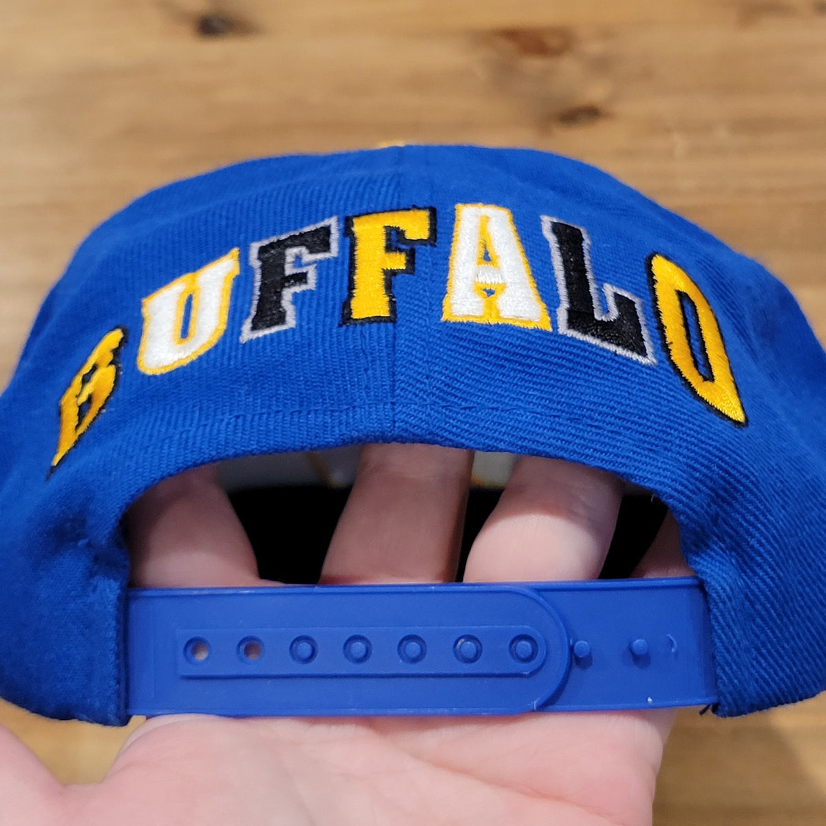 Vintage Buffalo Sabres Hat Snapback G-Cap 90s Wool Blend Blockhead Blue One sIze