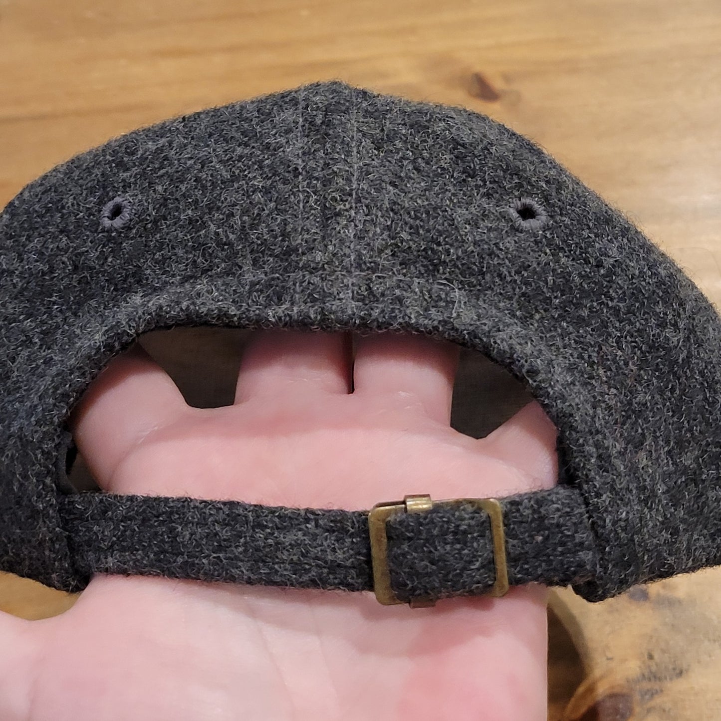 Vintage J. Crew Hat 90s Gray Wool Union Made USA One Size Adjustable