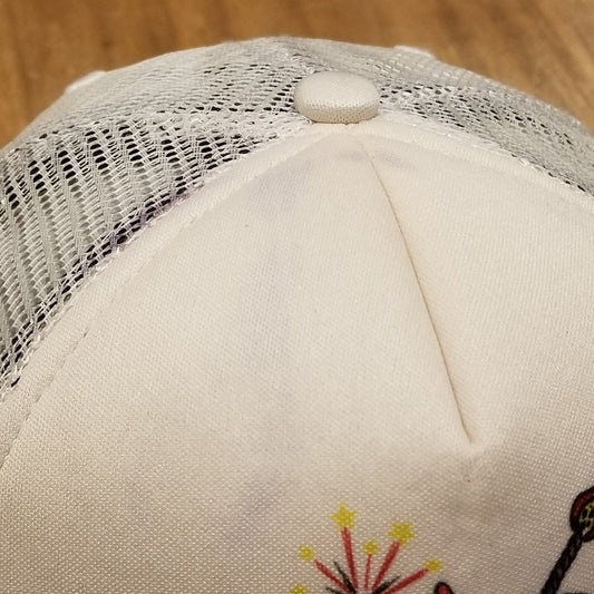 QuikSilver Hat Cap Snapback Mesh Foam Adjustable Surf Firecracker Beach