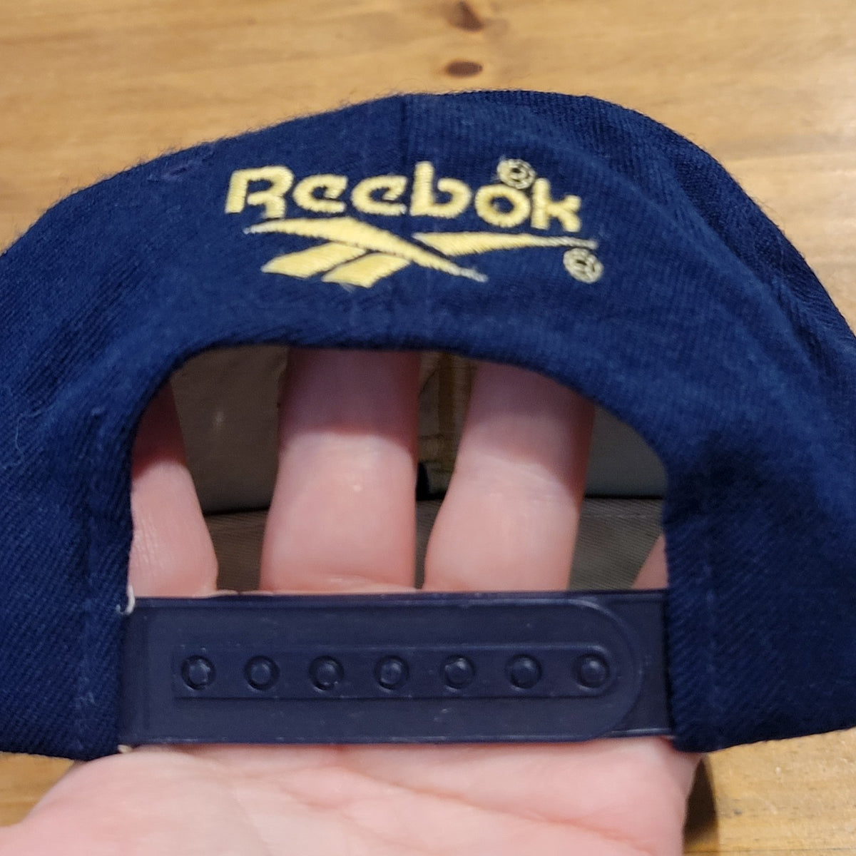 Vintage Notre Dame Hat Snapback Reebok Blue 90s College Football ND Logo Wool