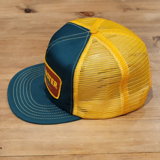 Vintage Grow Master Snapback Trucker Big Patch Farm Plant Mesh Green 80s 90s