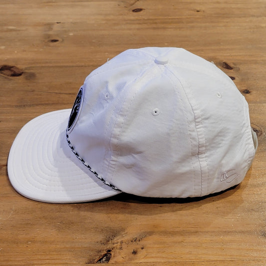 Yelling For Golf Co Hat Snapback White Rope Round Circle Patch YF Golfer