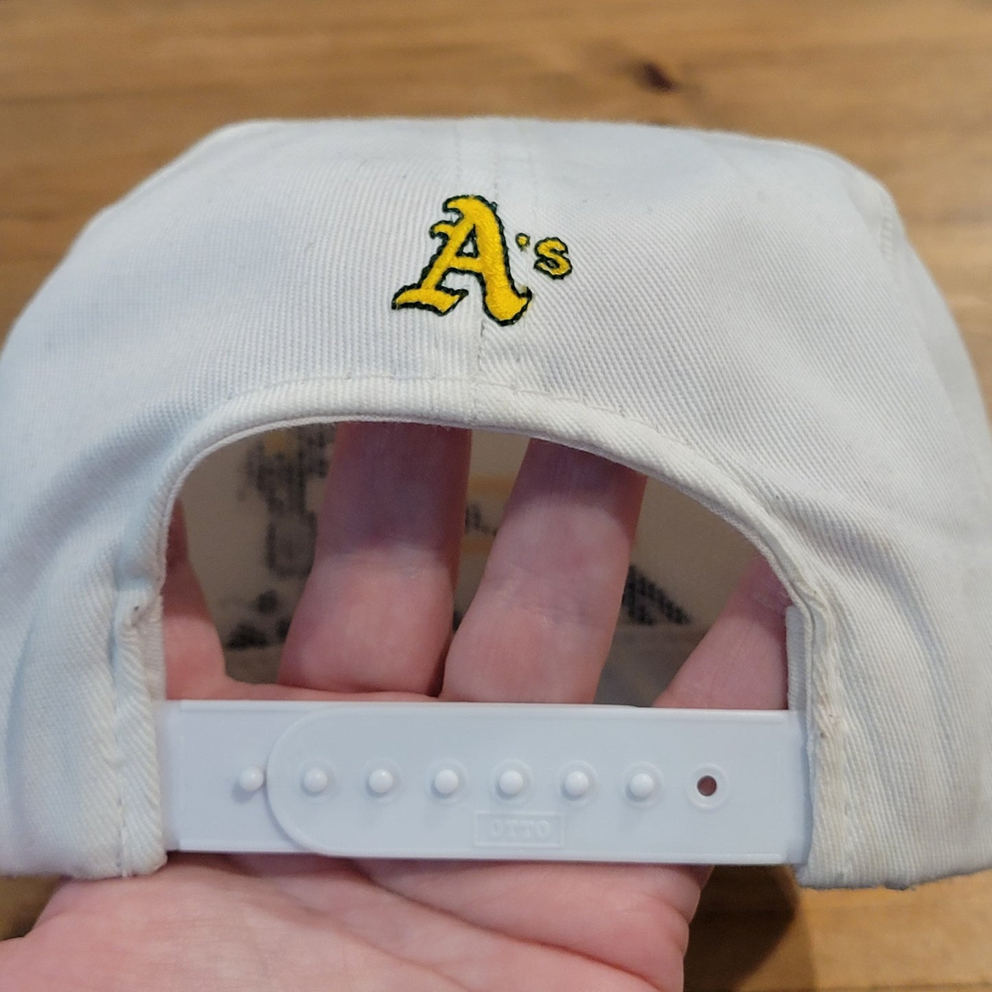 Vintage Oakland Athletics Hat Snapback ANNCO White 90s 80s One Size MLB Baseball