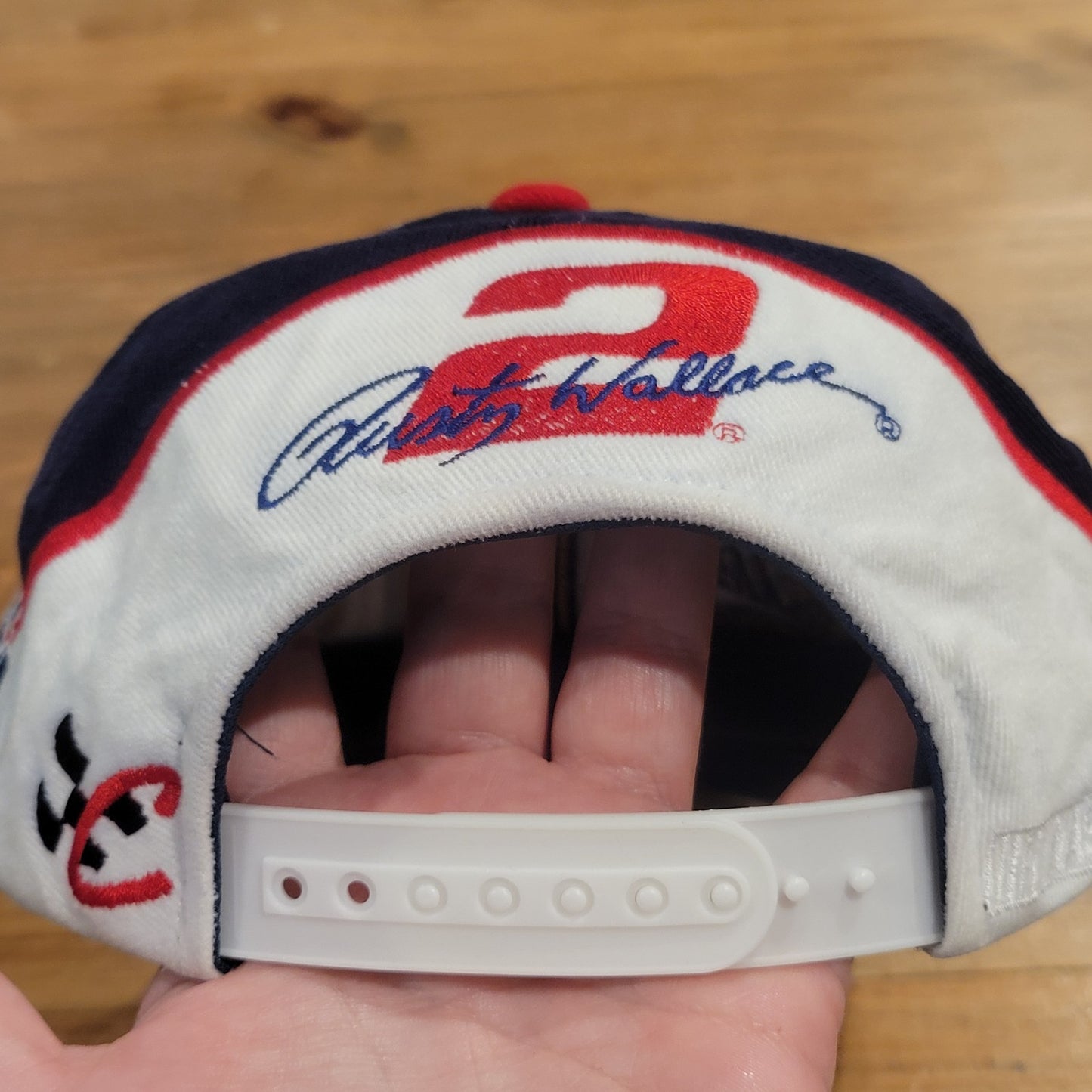 Vintage Miller Lite Rusty Wallace NASCAR Hat Snapback Blue White 90s #2 Racing