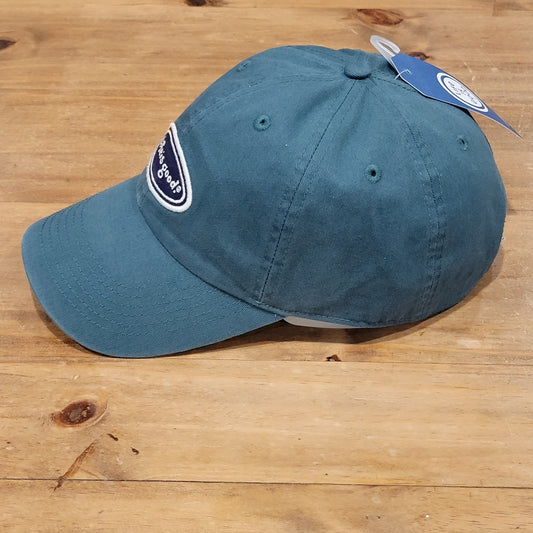Life Is Good Hat Cap Strap Back Green One Size Chill Vintage Oval Design Dad