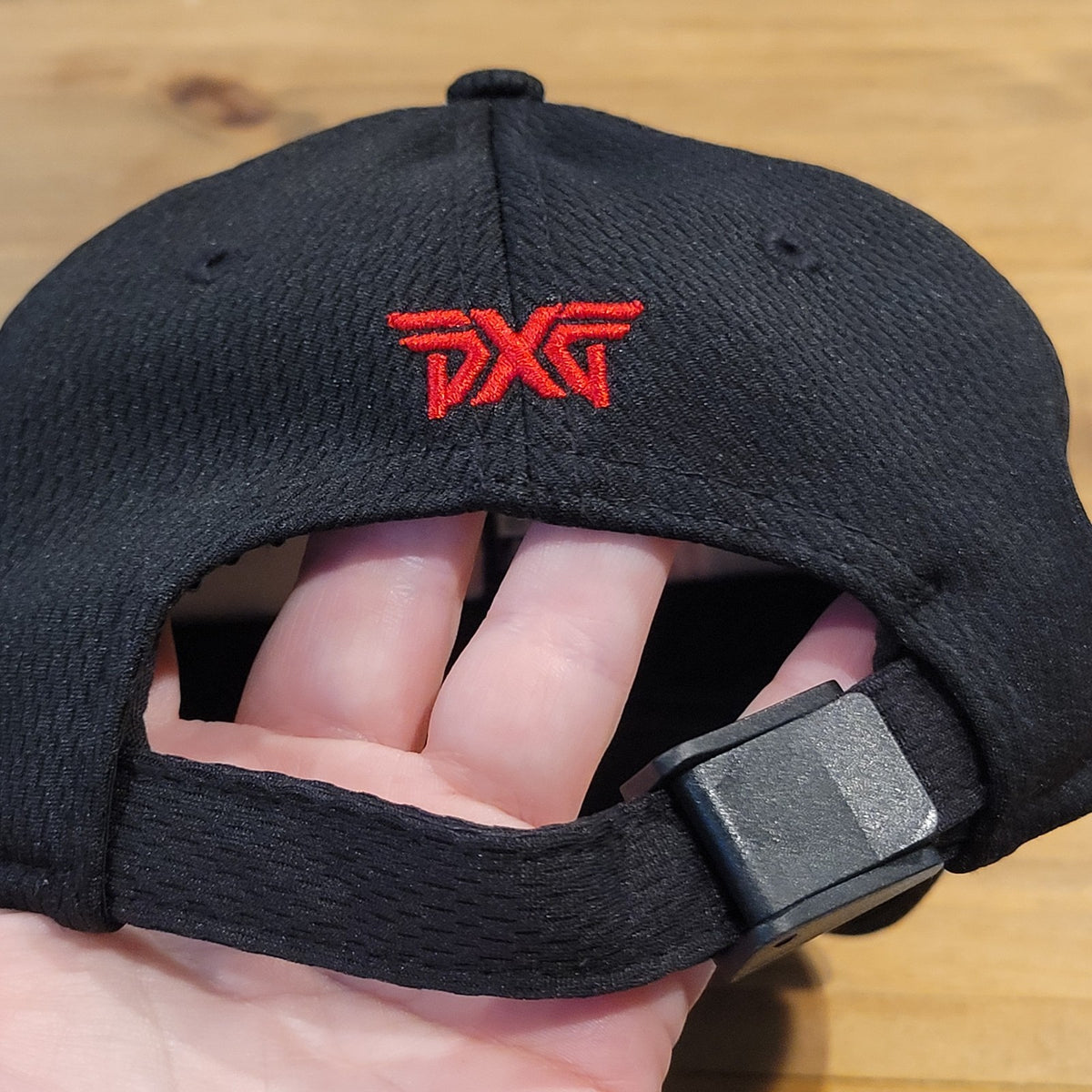 PXG Golf Hat Cap strap Back Black Red Logo One Size New Era Golfer One Size