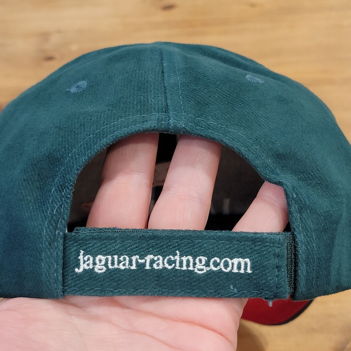 Vintage Jaguar Racing Hat Strap Back Green 90s Y2K Car Race F1 Grand Prix