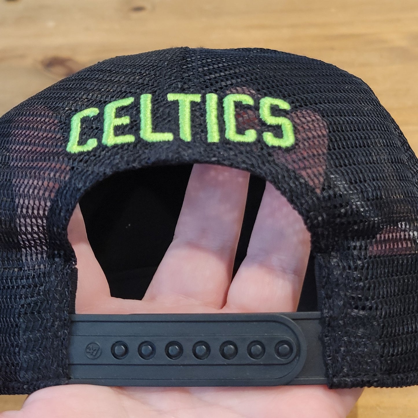 Boston Celtics Hat Snapback 47 Brand Hitch Trucker Rope Black Green One Size