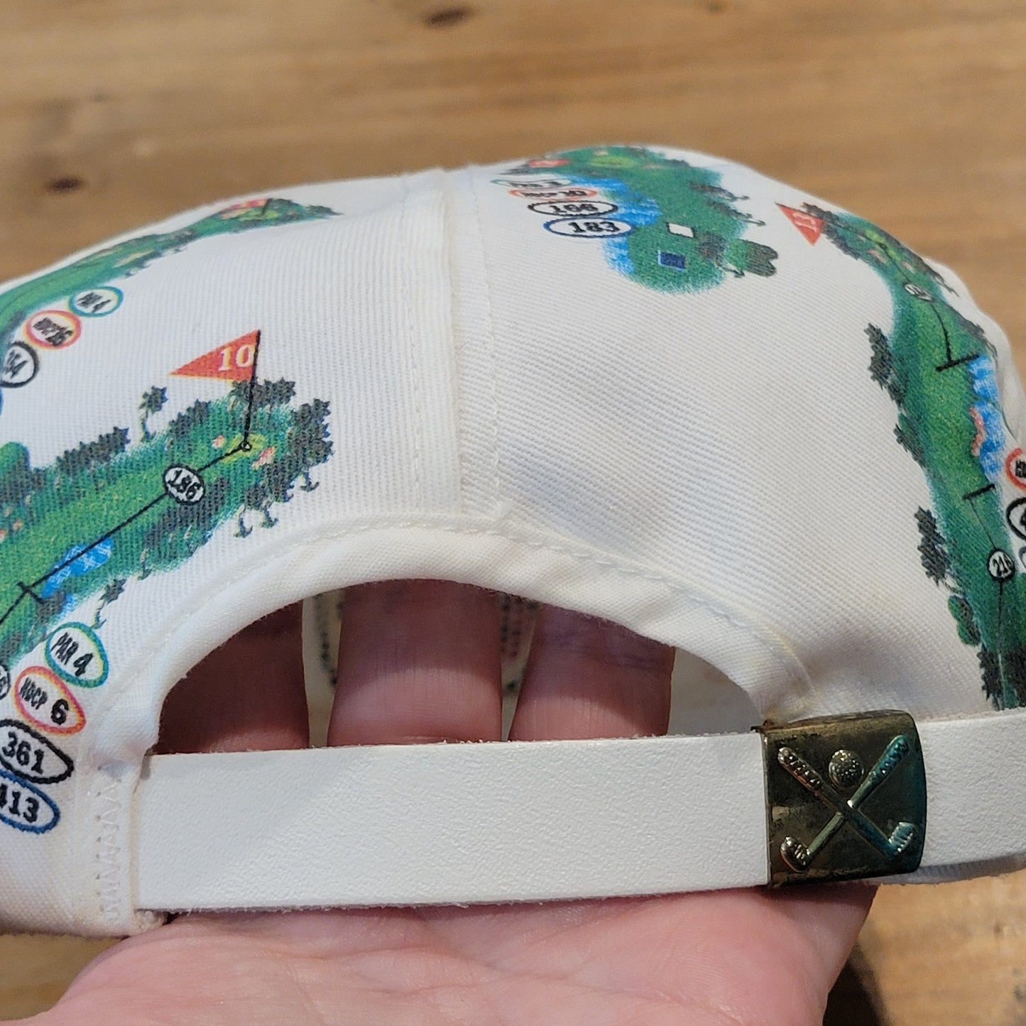 Vintage Ko Olina Hawaii Made USA Golf Course AOP Allover Hat Rope Map Cap