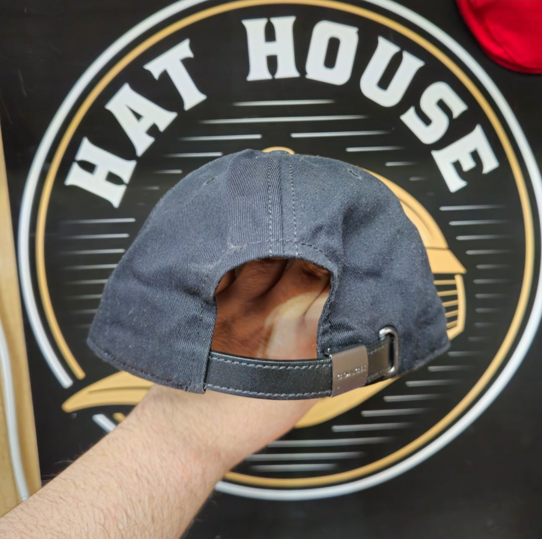 Coach Hat Leather C Logo Black