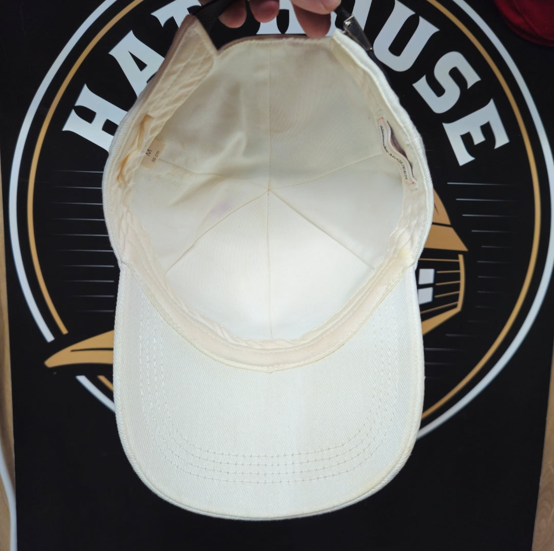 Alexander McQueen Hat White Leather Strap Back