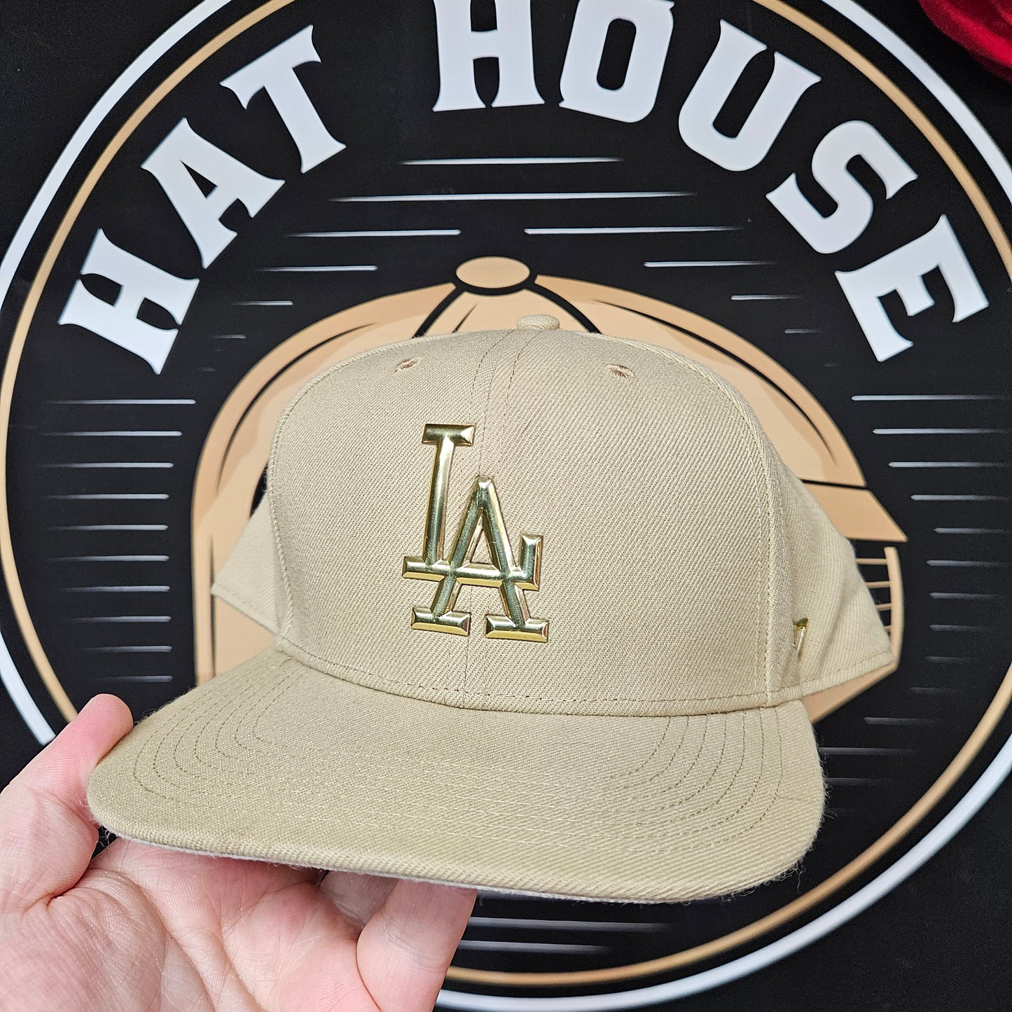 Los Angeles Dodgers '47 Brand Snapback Brown Beige Khaki Wool Blend
