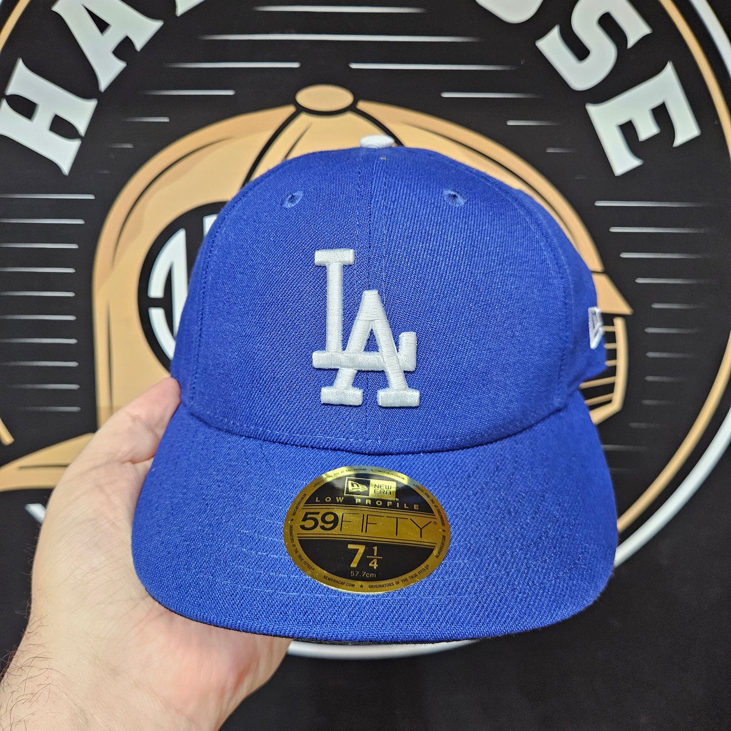 Los Angeles Dodgers New Era Hat Size 7 1/4 Low Profile 59Fifty Blue