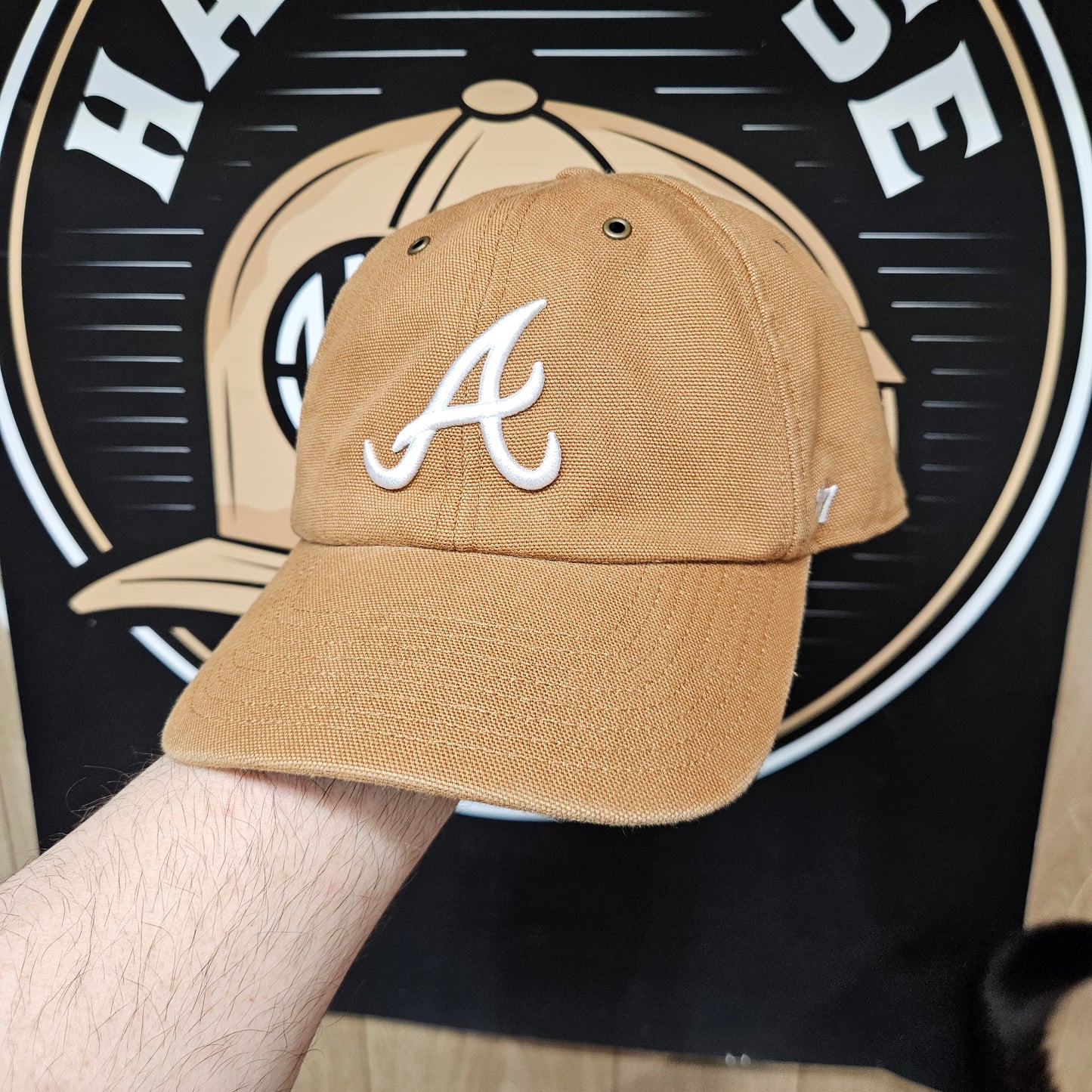 Atlanta Braves '47 Brand Carhartt Strap Back Brown Canvas Colab One Size