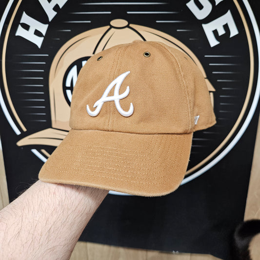 Atlanta Braves '47 Brand Carhartt Strap Back Brown Canvas Colab One Size