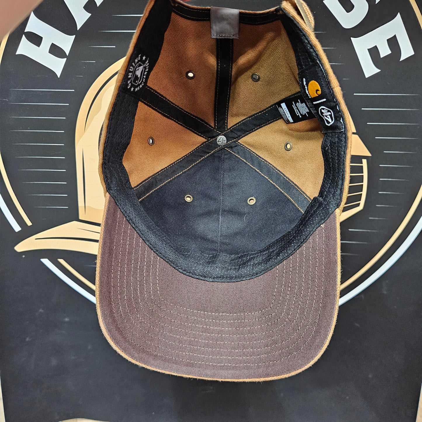 Atlanta Braves '47 Brand Carhartt Strap Back Brown Canvas Colab One Size