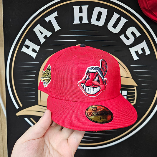 Cleveland Guardians Hat New Era Size 7 3/4 59Fifty Red Wahoo Logo Wool