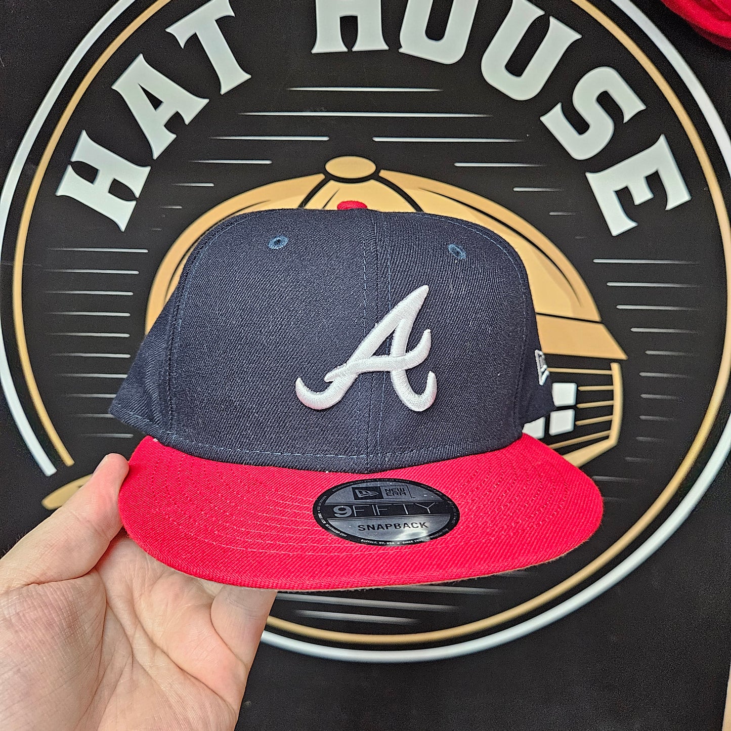 Atlanta Braves Hat New Era Snapback Hat 9Fifty One Size Adjustable