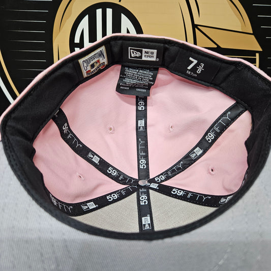 Los Angeles Dodgers New Era Fitted Size 7 3/8 59Fifty Pink 50th Anniversary Patch
