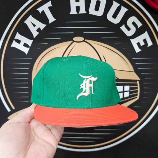 Fear Of God Essentials Hat New Era 7 3/8 Fitted 59Fifty Green Orange