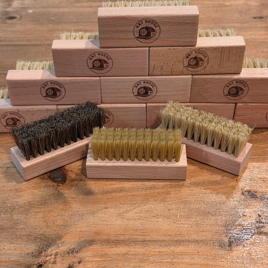 3-Pack Variety Hat Brushes 1 Soft Horse Hair 1 Medium Boar Hair & 1 Hard PBT.