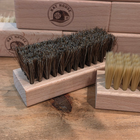3-Pack Variety Hat Brushes 1 Soft Horse Hair 1 Medium Boar Hair & 1 Hard PBT.