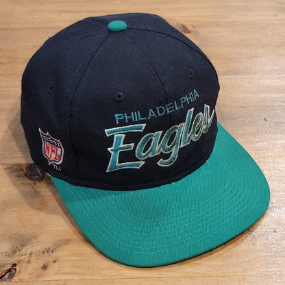 Vintage Philadelphia Eagles Hat Sports Specialties Double Script Black Dome
