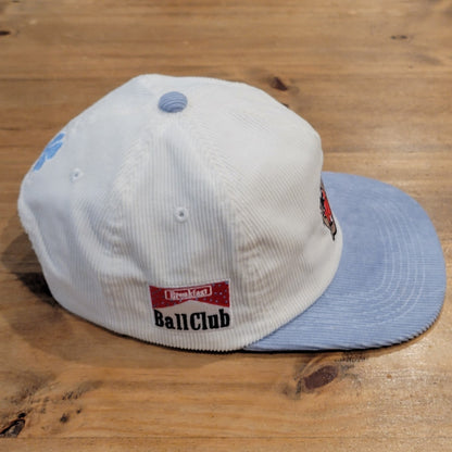 Breakfast Ball Club Corduroy Hat Cap Snapback White Blue Tasmanian Devil
