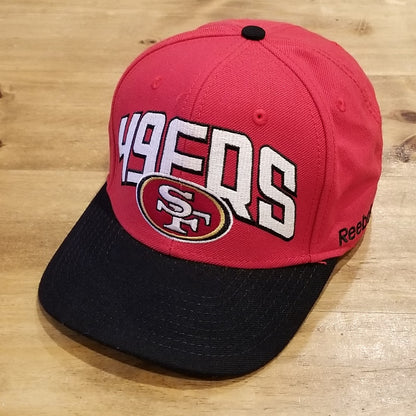 San Francisco 49ers Hat Snapback Reebok Arch Spell Out Big Logo Wool Blend Y2K