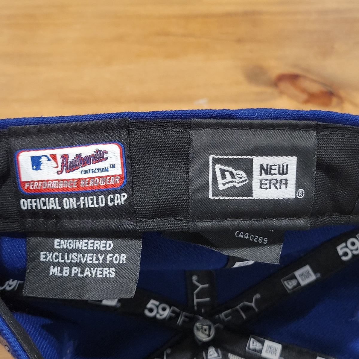 Los Angeles Dodgers Hat New Era Size 7 3/8 Fitted 59Fifty Blue On Field