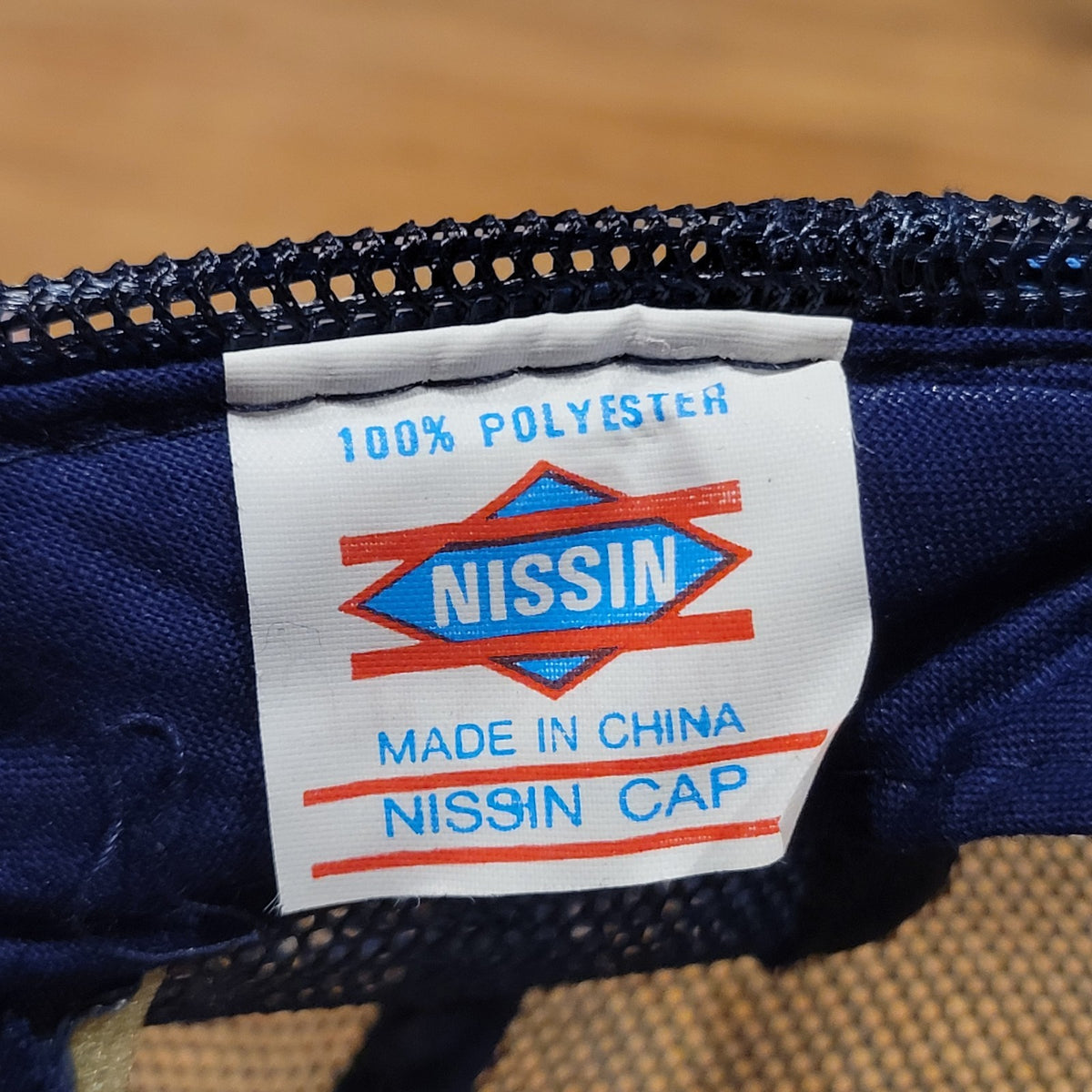 Vintage Car Quest 3 Stripe Trucker Hat Cap Snapback Blue Mesh Back 80s 90s