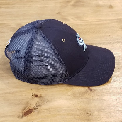 Seattle Kraken Carhartt 47 Brand Snapback Hat Cap Mesh Back Trucker Blue NHL