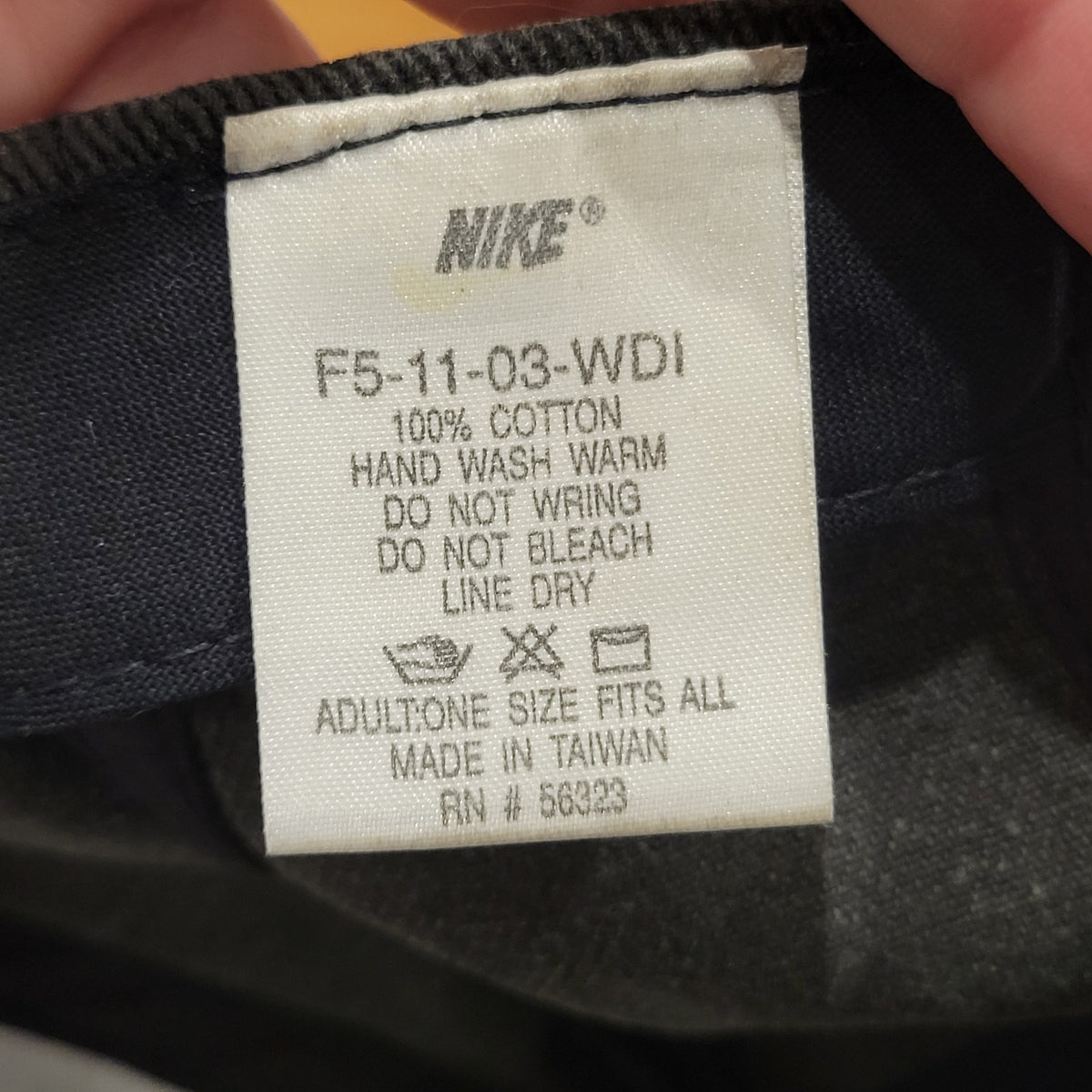 Vintage Nike Hat Cap Strap Back Black Purple Embroidered Swoosh Logo Faded