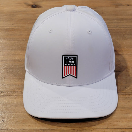 Callaway Golf USA Snapback White Logo Banner One Size Adjustable